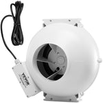 VEVOR 100–114 mm radona samazināšanas ventilators, kluss, 645 m³/h, ūdensizturīgs