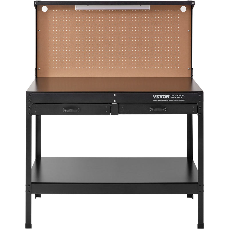 VEVOR multifunctional work table 122x61 cm with nail board and power outlet, up to 100kg