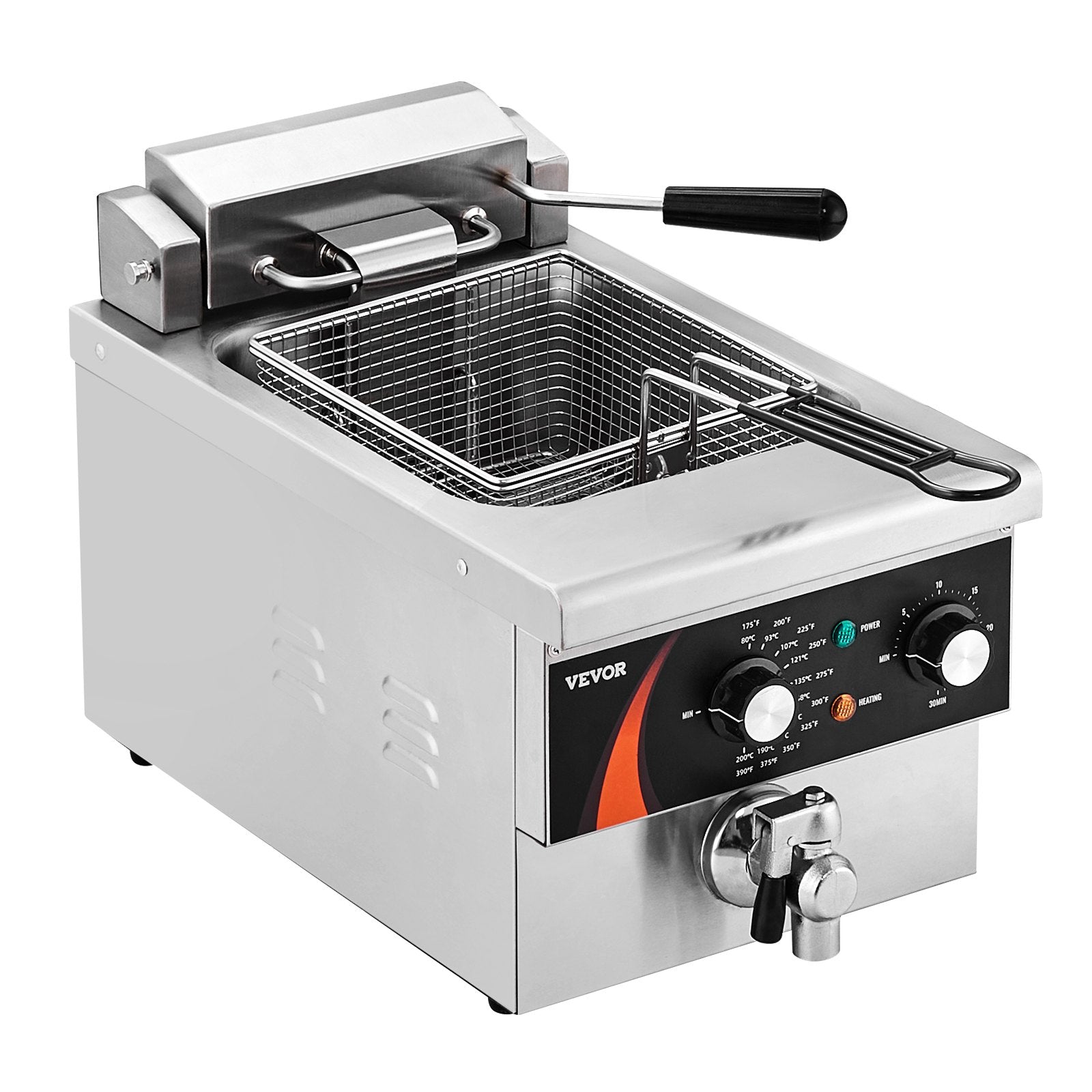VEVOR Komerciālais elektriskais frī kartupeļu fritieris, galda virsmas fritieris, 8.5L