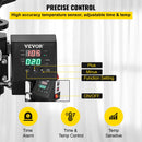 VEVOR 650W 220V siltumspiedes sašīna, kas aprīkota ar teflona pārklājumu, 25x30 cm, 2-in-1 sublimācijas preses iekārta, ar iebūvētu digitālo displeju, ksa ļauj precīzi regulēt temperatūru un laiku, nodrošinot kvalitatīvu apdruku bez kļūdām.