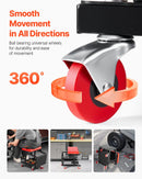 VEVOR mehāniķa rullkrēsls, 136 kg celtspēja, grozāms 360° darbnīcas sēdeklis ar riteņiem un instrumentu paliktni, piemērots garāžām, darbnīcām un auto remontam, melns