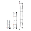 Телескопическая лестница VEVOR А-образная, 3 м, выдвижная, многоцелевая для бытовых работ, нагрузка 150 кг