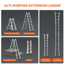 Телескопическая лестница VEVOR A, 4 м, выдвижная, многоцелевая для бытовых работ, нагрузка 150 кг