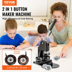 VEVOR 2-in-1 Pogu Izgatavošanas Mašīna – Daudzfunkcionāls Žetonu Preses Komplekts (32 mm + 58 mm)