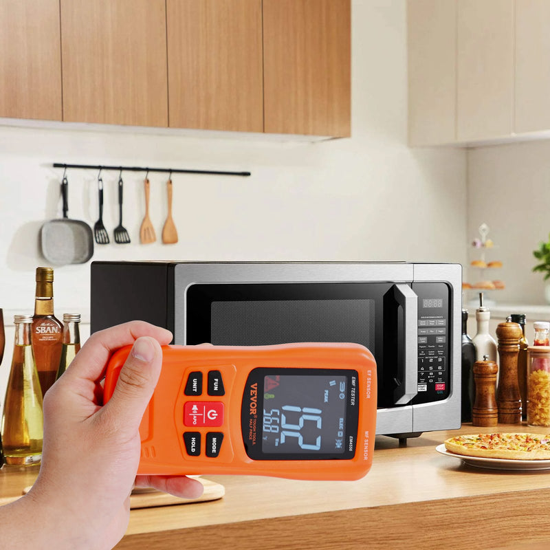 VEVOR digitālais LCD 3-in-1 EMF mērītājs, elektromagnētiskā starojuma detektors RF 5G