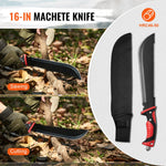 VEVOR 8 in 1 Kempinga Cirvis, Machete Nazis ar Vairogu, Medību Nazis, Lukturītis, Poliestera Virve