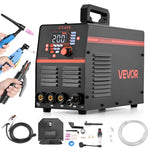 VEVOR 3-in-1 plazmas griezējs un metināšanas iekārta – CUT/TIG/MMA, 50 A plazmas griešanas iekārta un 200 A TIG/MMA metinātājs, LED digitālais displejs ar 2T/4T/PA/PT funkcijām, mājas remontam un darbnīcām, 220 V