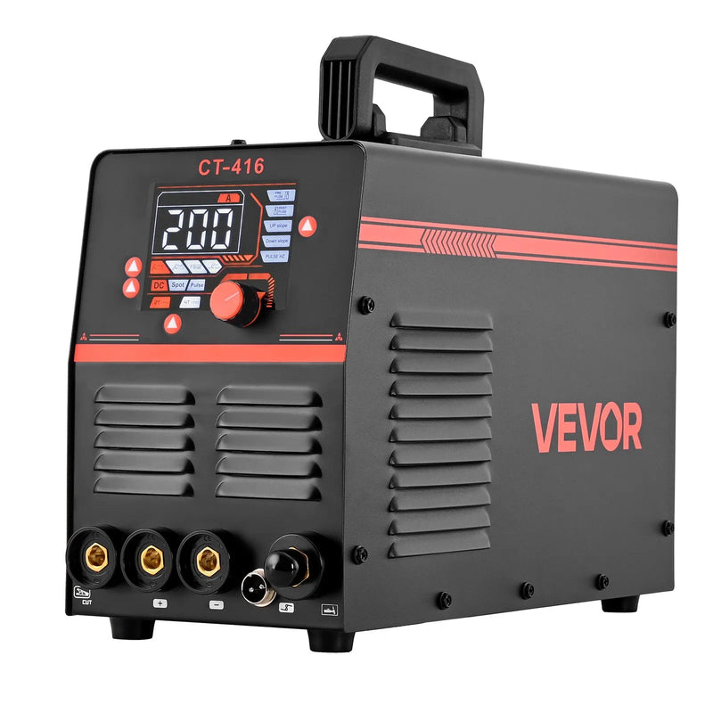 VEVOR 3-in-1 plazmas griezējs un metināšanas iekārta – CUT/TIG/MMA, 50 A plazmas griešanas iekārta un 200 A TIG/MMA metinātājs, LED digitālais displejs ar 2T/4T/PA/PT funkcijām, mājas remontam un darbnīcām, 220 V