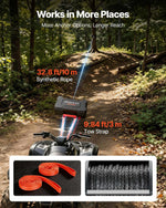 VEVOR pārnēsājama elektriskā vinča 1587 kg, 12 V DC, ar sintētisko trosi, bezvadu un vadu tālvadību, atgūšanas komplektu, ATV/UTV bezceļiem