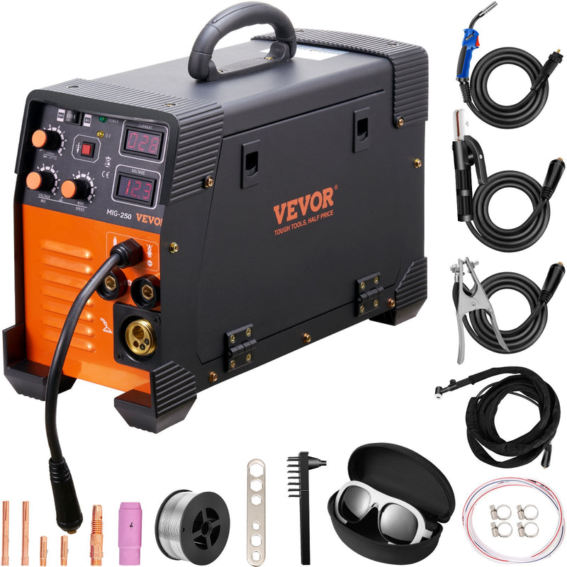 VEVOR MIG Welding Machine 250 Amp MIG LIFT TIG ARC Welding Machine 3-in-1 Welding Machine 220V LIFT TIG