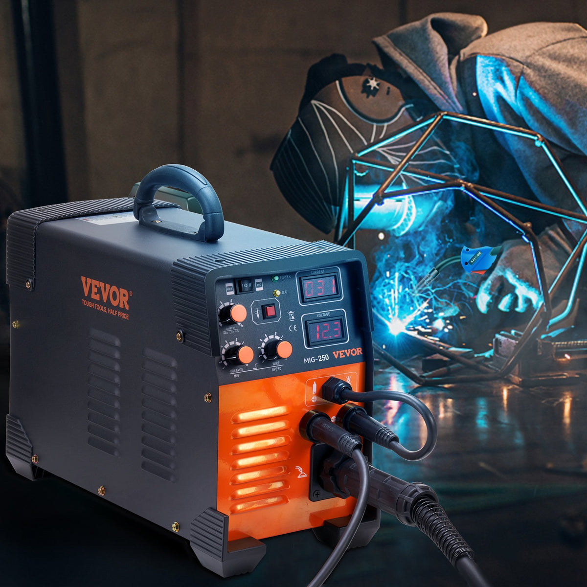 VEVOR MIG Metināšanas iekārta 250 Amp MIG LIFT TIG ARC Metināšanas iekārta 3-in-1 Metināšanas iekārta 220V LIFT TIG