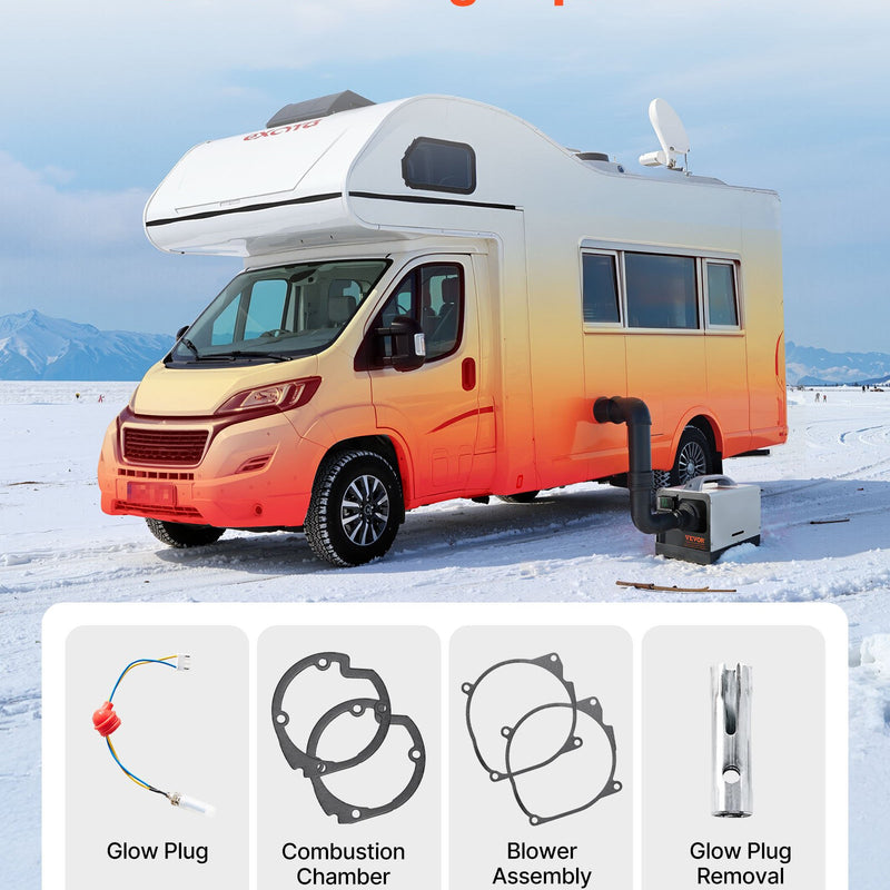 8V kvēlsveces remonta komplekts ar izsmidzināšanas sietiņu, saderīgs ar 2–8 kW dīzeļgaisa sildītājiem automašīnām un kravas auto