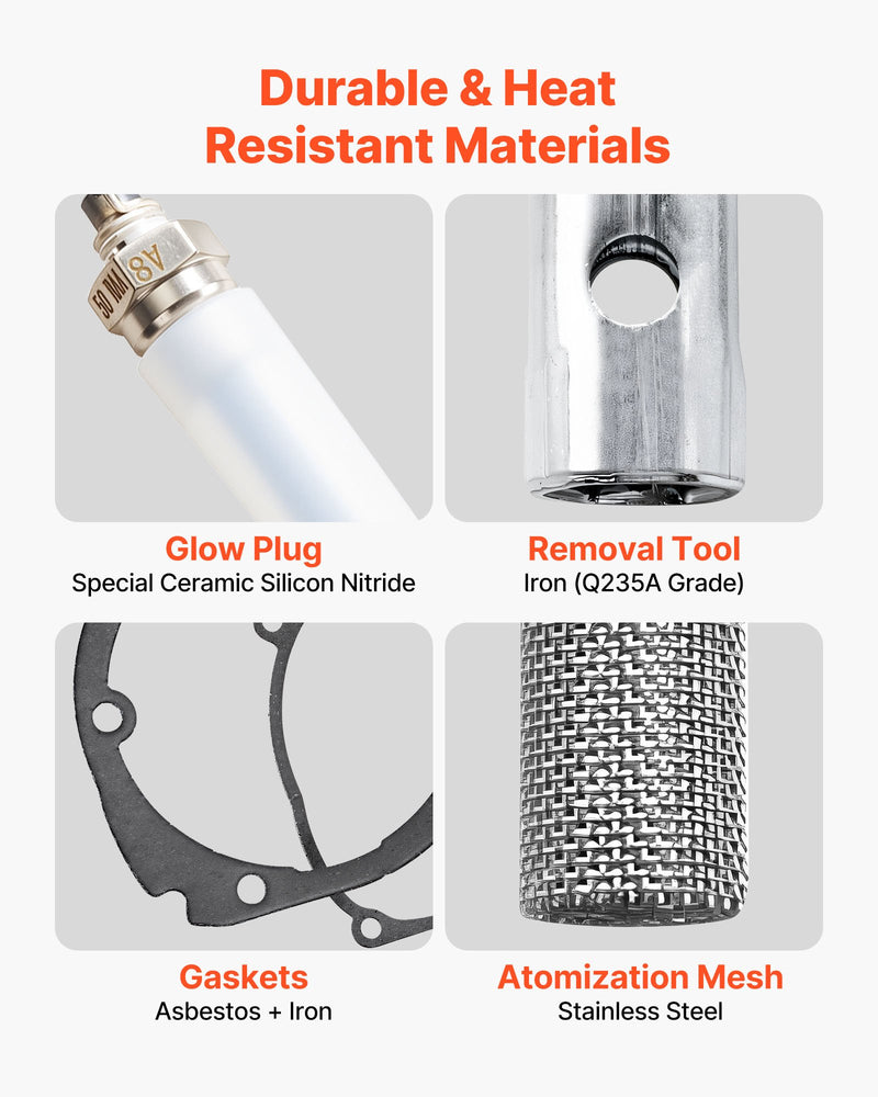 8V kvēlsveces remonta komplekts ar izsmidzināšanas sietiņu, saderīgs ar 2–8 kW dīzeļgaisa sildītājiem automašīnām un kravas auto