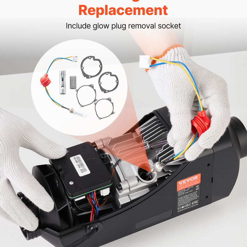 8V kvēlsveces remonta komplekts ar izsmidzināšanas sietiņu, saderīgs ar 2–8 kW dīzeļgaisa sildītājiem automašīnām un kravas auto