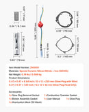 8V kvēlsveces remonta komplekts dīzeļa apsildes ierīcei ar aizdedzes spraudni un atomizācijas sietu, saderīgs ar 2 kW / 5 kW / 8 kW dīzeļa gaisa sildītāju modeļiem automašīnām, kravas auto un laivām