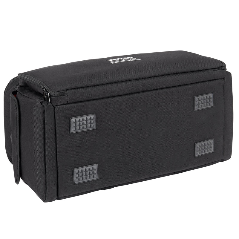 VEVOR DJ kabeļu soma, 1200D Oxford audums, ar 9 izņemamiem nodalījumiem, pleca siksnu (1,5 m), plastmasas pamatni, 60 × 30 × 32 cm, DJ aprīkojumam un mūzikas aksesuāriem
