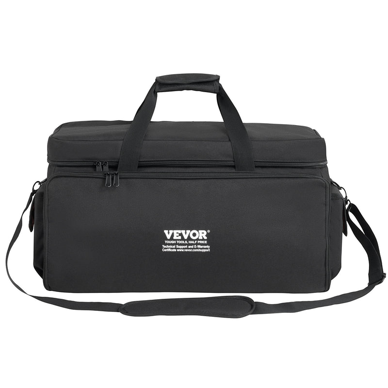 VEVOR DJ kabeļu soma, 1200D Oxford audums, ar 9 izņemamiem nodalījumiem, pleca siksnu (1,5 m), plastmasas pamatni, 60 × 30 × 32 cm, DJ aprīkojumam un mūzikas aksesuāriem