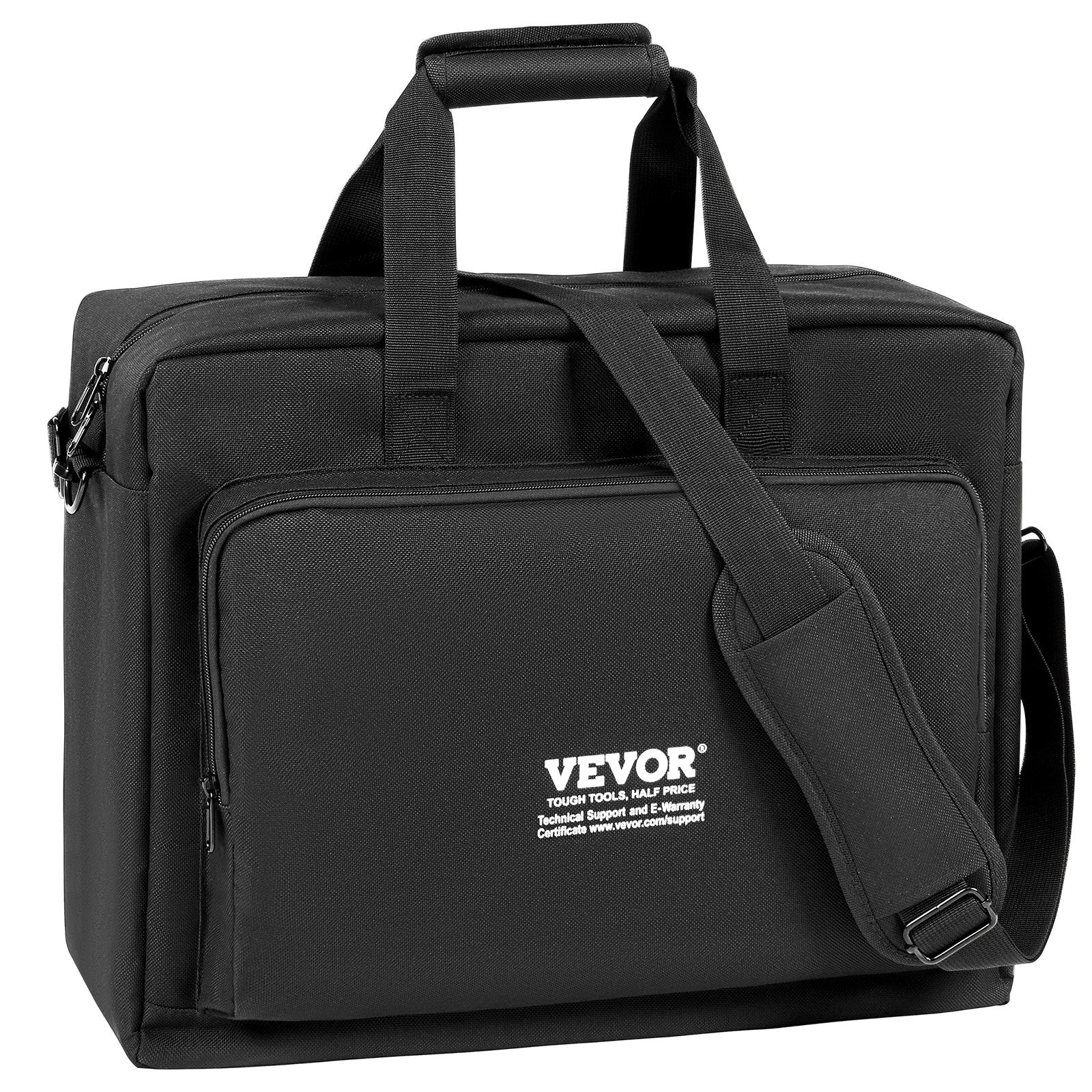 VEVOR polsterēta DJ miksera soma, 1200D Oxford audums, 1,5 m noņemama pleca siksna, 10 mm polsterējums, 490 × 220 × 390 mm uzglabāšanas soma DJ kontrolierim ar kabatu