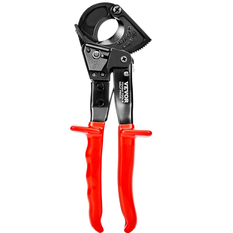 VEVOR Ratslējdzinēja kabeļu griezējs 25,4 cm, griež līdz 240 mm², ar ērtu rokturi, ātras atbrīvošanas sviru un silīcija-mangāna tērauda asmeni