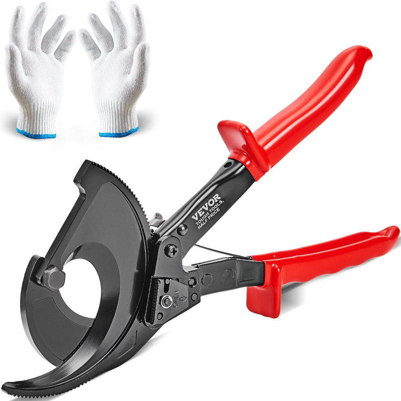 VEVOR Ratslējdzinēja kabeļu griezējs 280 mm, griež līdz 400 mm², ar ērtu rokturi, ātras atbrīvošanas sviru un silīcija–mangāna tērauda asmeni