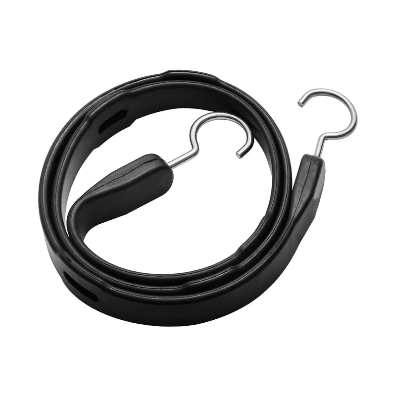 4 gab. plakanās bungee siksnas 20 mm ar S veida āķi 1,02 m