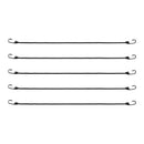 12 gab. elastīgās stiprināšanas auklas ar āķiem 81 cm smagas slodzes 8 mm melnas