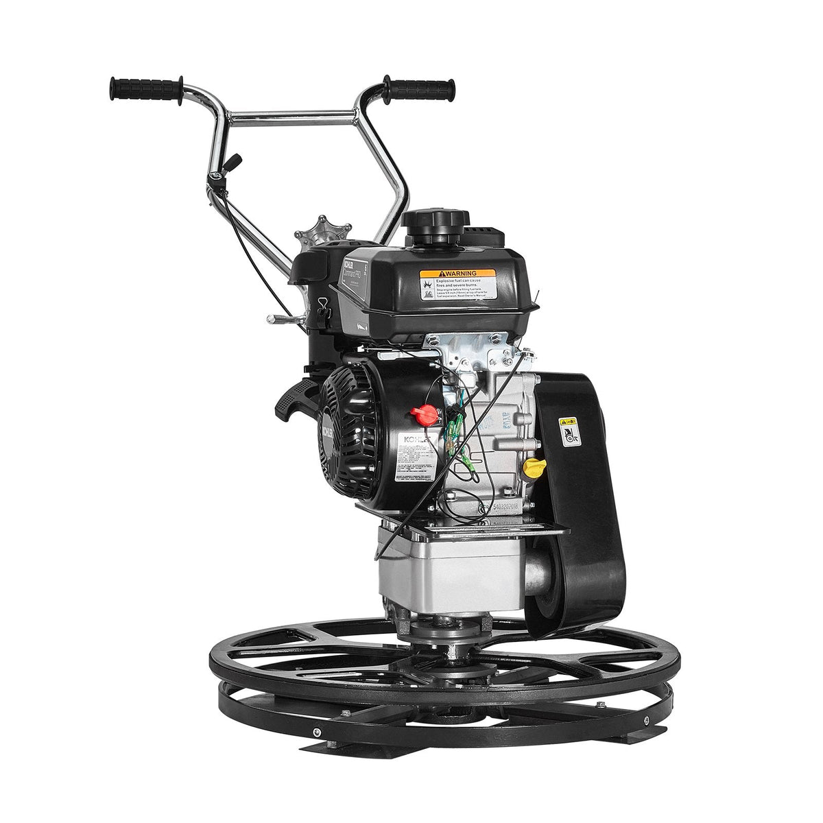 VEVOR 61 cm benzīna darbināms betona gludrinātājs ar peldošo disku, 6 ZS motors, paredzēts gludām betona virsmām, smagās slodzes profesionāls apdares instruments ar apdares lāpstiņām, oranžs