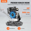VEVOR 61 cm benzīna darbināms betona gludrinātājs ar peldošo disku, 6 ZS motors, paredzēts gludām betona virsmām, smagās slodzes profesionāls apdares instruments ar apdares lāpstiņām, oranžs