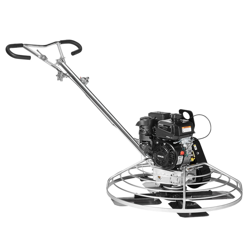 VEVOR 97 cm benzīna darbināms betona gludrinātājs ar peldošo disku, 6 ZS motors, paredzēts gludām betona virsmām, smagās slodzes profesionāls apdares instruments ar apdares lāpstiņām, oranžs