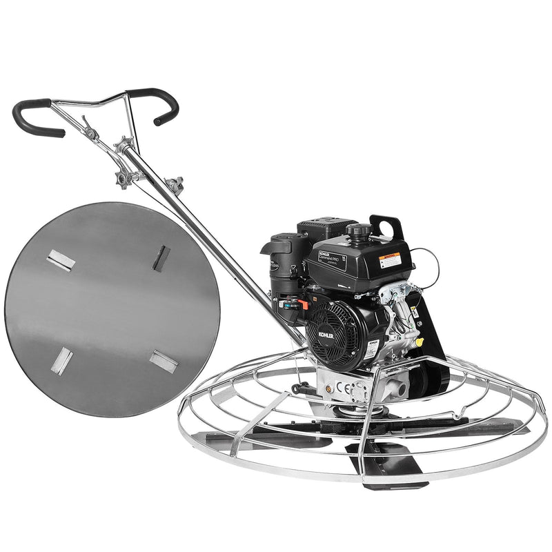 VEVOR 117 cm benzīna darbināms betona gludrinātājs ar peldošo disku, 14 ZS motors, paredzēts gludām betona virsmām, smagās slodzes profesionāls apdares instruments ar apdares lāpstiņām, oranžs