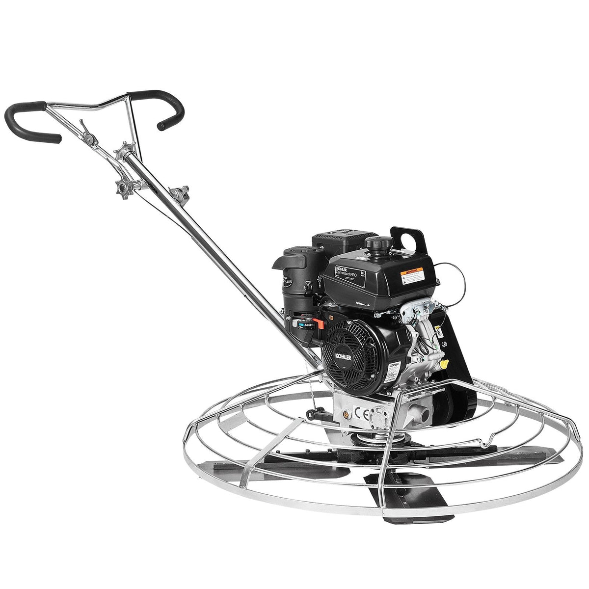 VEVOR 117 cm benzīna darbināms betona gludrinātājs ar peldošo disku, 14 ZS motors, paredzēts gludām betona virsmām, smagās slodzes profesionāls apdares instruments ar apdares lāpstiņām, oranžs