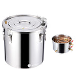 50L still with built-in thermometer on the lid and 8W water circulation pump, this still can be used for distillation of fruit wines, brandy, vodka, whisky, ethanol, water and essential oils.