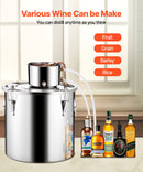 50L destilācijas aparāts ar iebūvētu termometru uz vāka un 8W ūdens cirkulācijas sūkni,  šo iekārtu var izmantot augļu vīnu, brendija, degvīna, viskija, etanola, ūdens un ēterisko eļļu destilācijai.