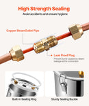 11.4L nerūsējošā tērauda destilācijas aparāts ar iebūvētu termometru uz vāka un ūdens cirkulācijas sūkni, piemērots alkohola destilācijai