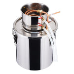 19L stainless steel distillation apparatus, consisting of fermentation tank, tank lid and cooling boiler, suitable for the distillation of alcohol