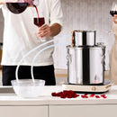 19L nerūsējošā tērauda destilācijas aparāts, sastāv no fermentācijas tvertnes, tvertnes vāka un dzesēšanas katla, piemērots alkohola destilācijai