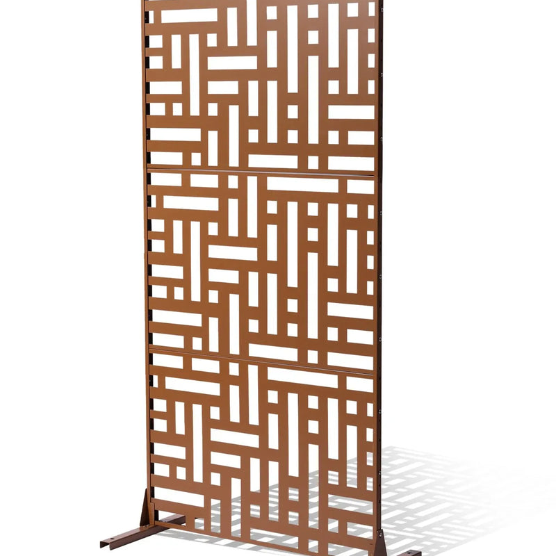 Metāla privātuma ekrāns 120 × 193 cm, brūns