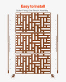 Metāla privātuma ekrāns 120 × 193 cm, brūns