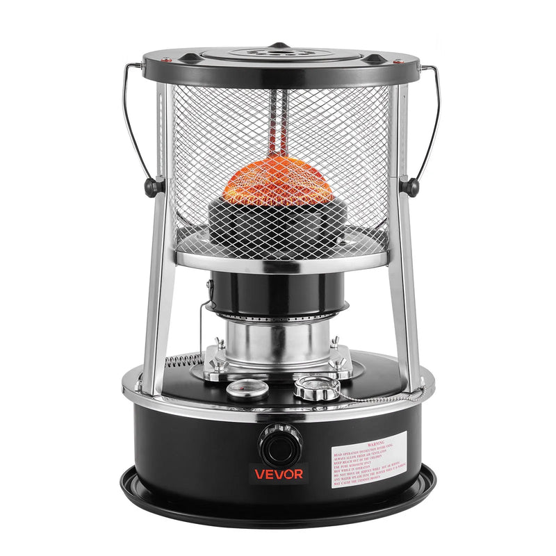 9000 BTU портативный керосиновый обогреватель и плита 2 в 1, без электричества, регулируемая высота и пламя, легко хранить, подходит для кемпинга, охоты, приготовления пищи, дома или гаража, черный