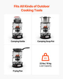 9000 BTU портативный керосиновый обогреватель и плита 2 в 1, без электричества, регулируемая высота и пламя, легко хранить, подходит для кемпинга, охоты, приготовления пищи, дома или гаража, черный