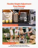 9000 BTU портативный керосиновый обогреватель и плита 2 в 1, без электричества, регулируемая высота и пламя, легко хранить, подходит для кемпинга, охоты, приготовления пищи, дома или гаража, черный