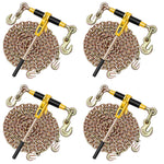 Sprūdrata ķēdes savilcējs, 10 mm × 6,1 m G80 ķēdes, 4173 kg darba slodze, ķēžu un savilcēju komplekts kravu nostiprināšanai, vilkšanai, kokmateriālu pārvietošanai un celšanai