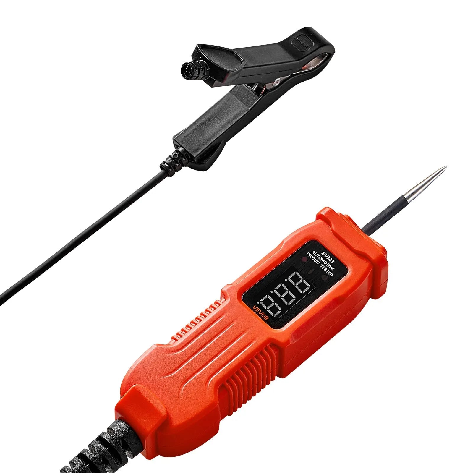 VEVOR automobiļu ķēžu testers, 3–72 V DC sprieguma ķēžu zonde ar LED ekrānu un apgaismojumu, automobiļu barošanas ķēžu pārbaudes zonde ar 3,5 m kabeli, ABS korpusa elektriskais detektors.