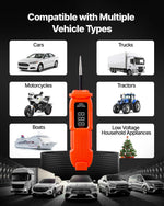 VEVOR automobiļu ķēžu testers, 3–72 V DC sprieguma ķēžu zonde ar LED ekrānu un apgaismojumu, automobiļu barošanas ķēžu pārbaudes zonde ar 3,5 m kabeli, ABS korpusa elektriskais detektors.