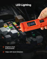 VEVOR automobiļu ķēžu testeris, 6–36 V līdzstrāvas jaudas ķēžu zondes testeris ar LED ekrānu un apgaismojumu, automobiļu jaudas testa zonde ar 4 m kabeli, ABS korpusa elektrisko ķēžu detektors un bojājumu meklētājs