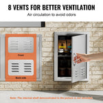 VEVOR BBQ piekļuves durvis, 610 x 431 mm, nerūsējošais tērauds, ar rokturi un ventilācijām, piemērotas āra virtuvei