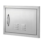 VEVOR nerūsējošā tērauda iebūvējamas āra virtuves durvis 508 × 356 mm, ar rokturi un ventilāciju