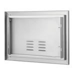 VEVOR nerūsējošā tērauda iebūvējamas āra virtuves durvis 508 × 356 mm, ar rokturi un ventilāciju
