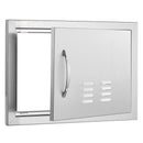 VEVOR nerūsējošā tērauda iebūvējamas āra virtuves durvis 508 × 356 mm, ar rokturi un ventilāciju