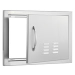 VEVOR nerūsējošā tērauda iebūvējamas āra virtuves durvis 508 × 356 mm, ar rokturi un ventilāciju